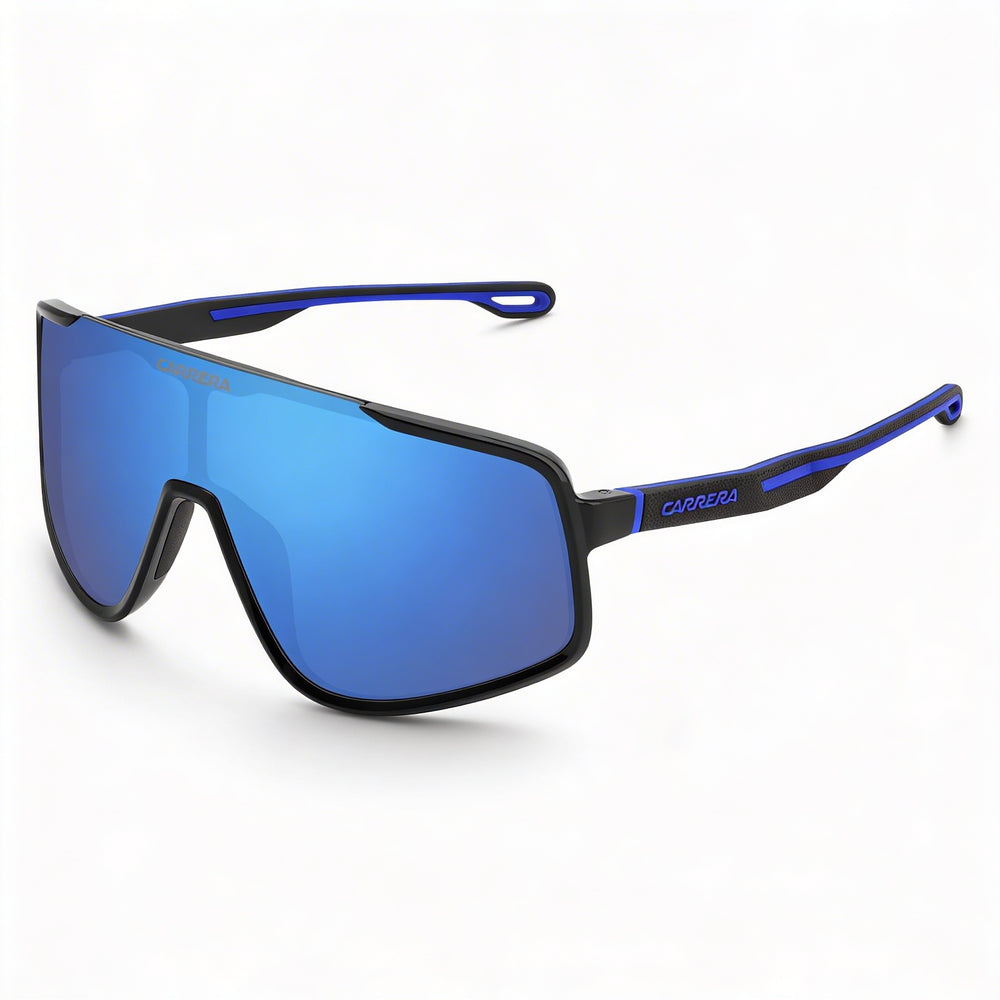 Carrera 4017/S Men's Casual Black Blue ECO Polyamide Frame Sunglasses Blue Multilayer Lenses 99mm