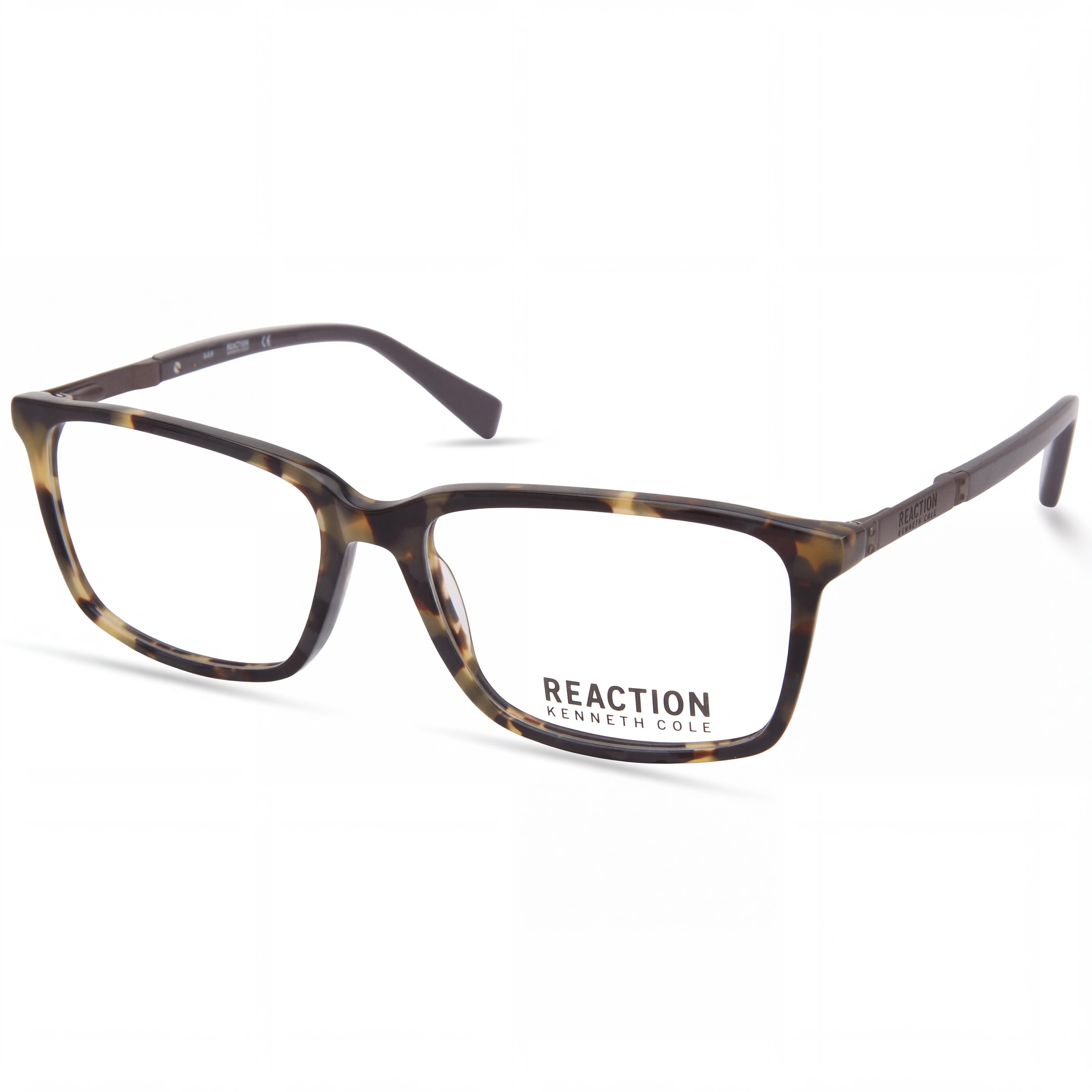 Kenneth Cole REACTION Kc0870 Men's Grey Plastic Frame Clear Polycarbonate Lenses 56mm, Photo 1