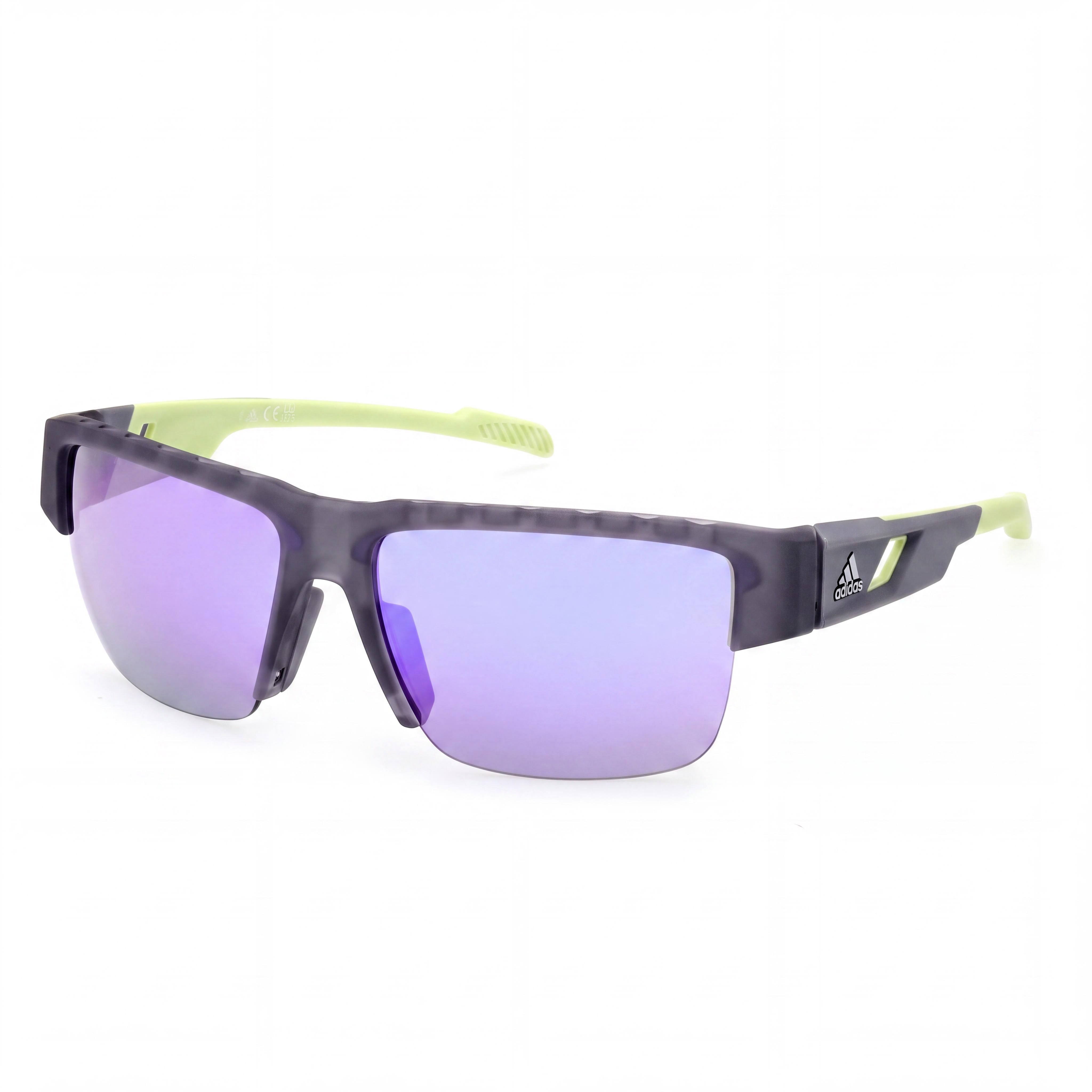 adidas SP0070 20Z Men's INJECTED Grey Frame Gradient Mirror Violet Lens UV Protection Sunglasses 68mm, Photo 1