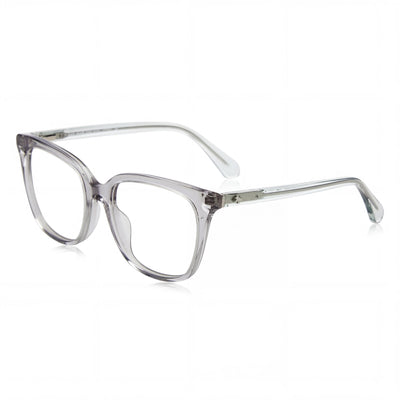 Gafas de sol Kate Spade New York unisex modernas de acetato con montura cuadrada y montura completa, montura gris transparente, lentes grises, 51 mm