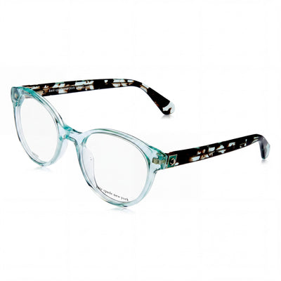 kate spade new york Modern Unisex Eyewear with Acetate Frame, Polycarbonate Lenses in Teal, Size 48-19-140mm