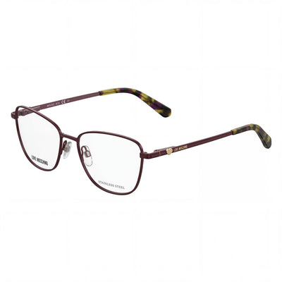 Love Moschino 3D Heart LMMOL5528 Women's Cherry Alloy Steel UV Protected Eyeglasses 52-16-140