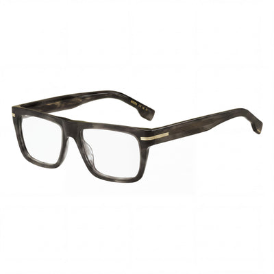 Hugo Boss Modern Unisex Armazón de Acetato Gris de Cuerno Lentes de Policarbonato No Polarizadas 53mm
