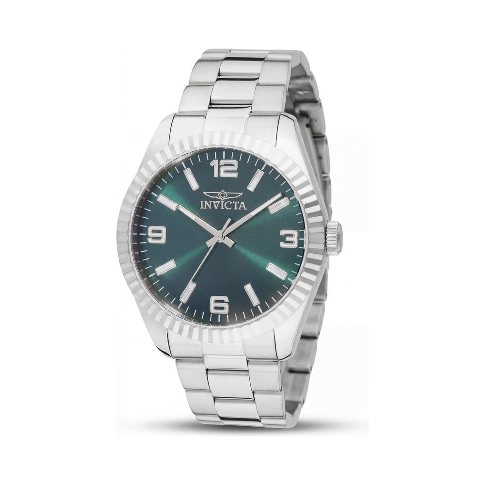 Invicta Specialty 49672 Reloj de pulsera de cuarzo para hombre, esfera verde, correa de acero inoxidable, 43 mm