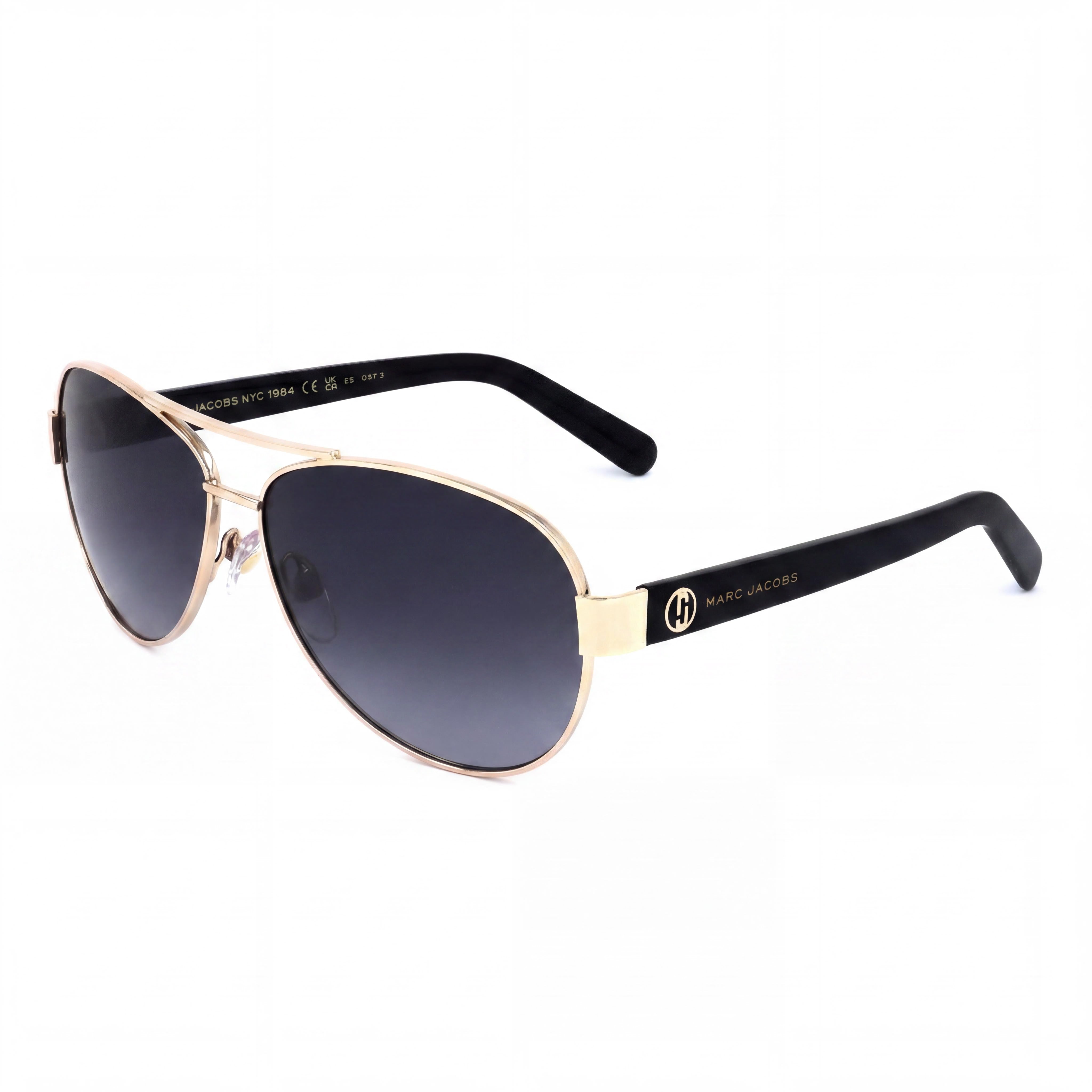 Gafas de sol Marc Jacobs Marc 699/S para hombre, de metal dorado y negro, con lentes degradadas grises con protección UV de 60 mm, Photo 1