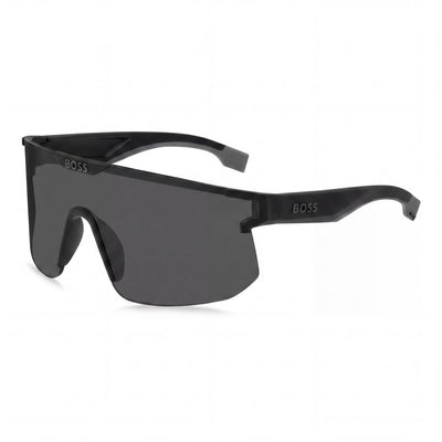 Hugo Boss Boss 1500/S Unisex Matte Black Grey ECO POLYAMIDE Frame Grey High Contrast Non-Polarized UV Protected Sunglasses 99-01-125