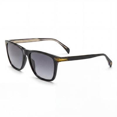 David Beckham DB 1092/S Unisex Rectangular Plastic Black Dark Grey Shaded Non-Polarized UV Protected Sunglasses 55-17-145