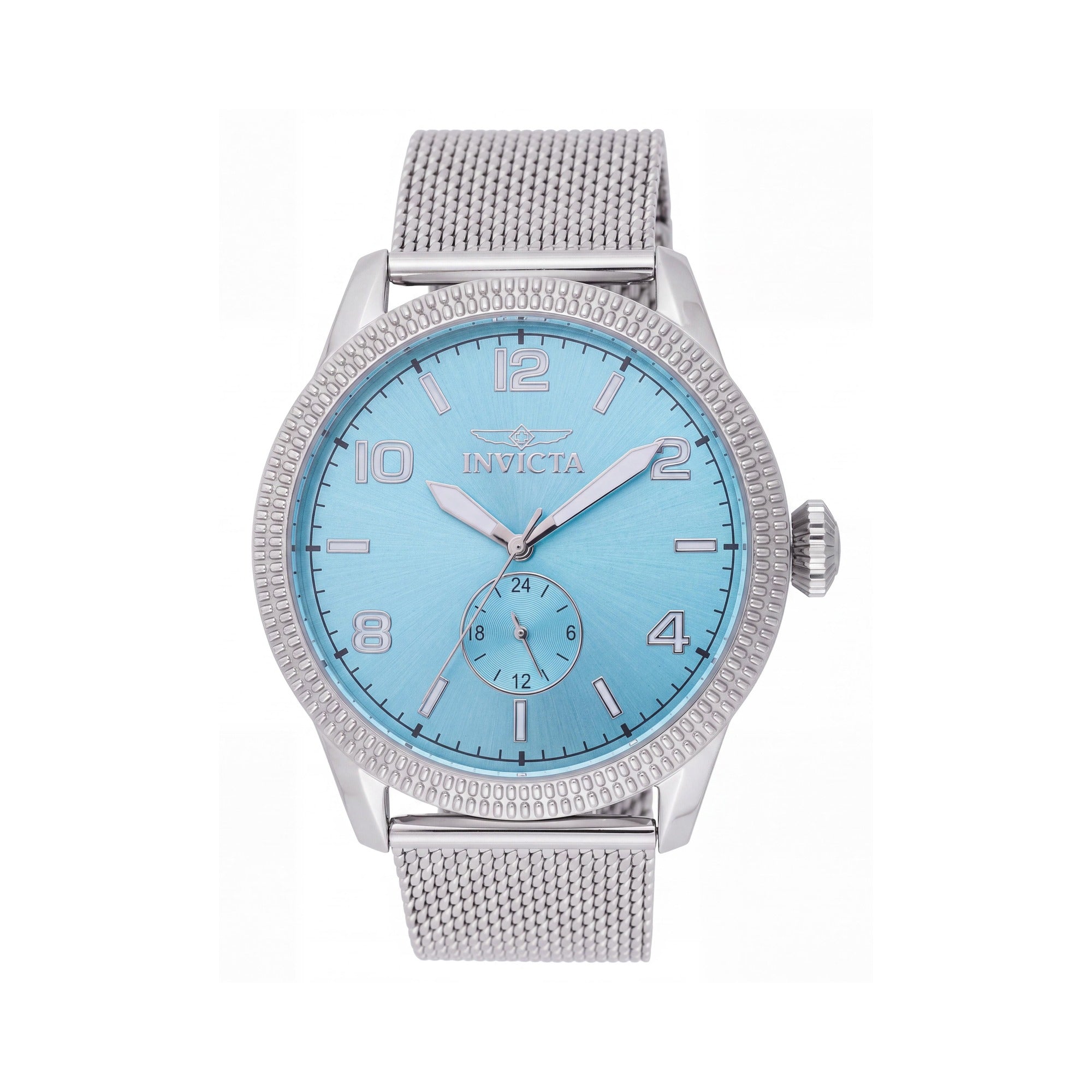 Invicta Vintage 48914 Men's Silver-Tone Stainless Steel Blue Dial Quartz Movement Bracelet Wrist Watch 44mm, Photo 1