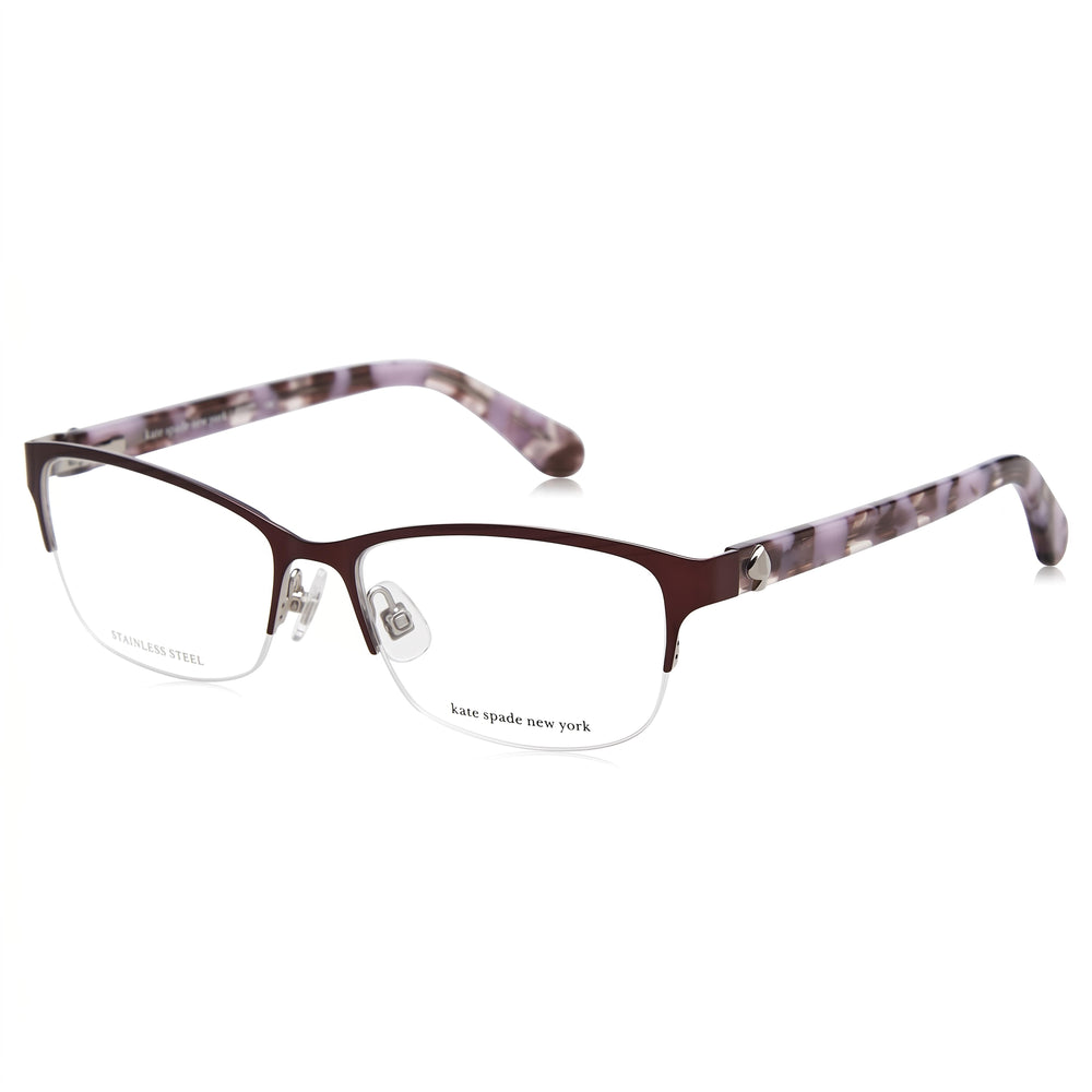 Gafas de sol unisex Kate Spade New York Marnie con montura de acero de aleación violeta y lentes violetas, ancho de la lente 53 mm