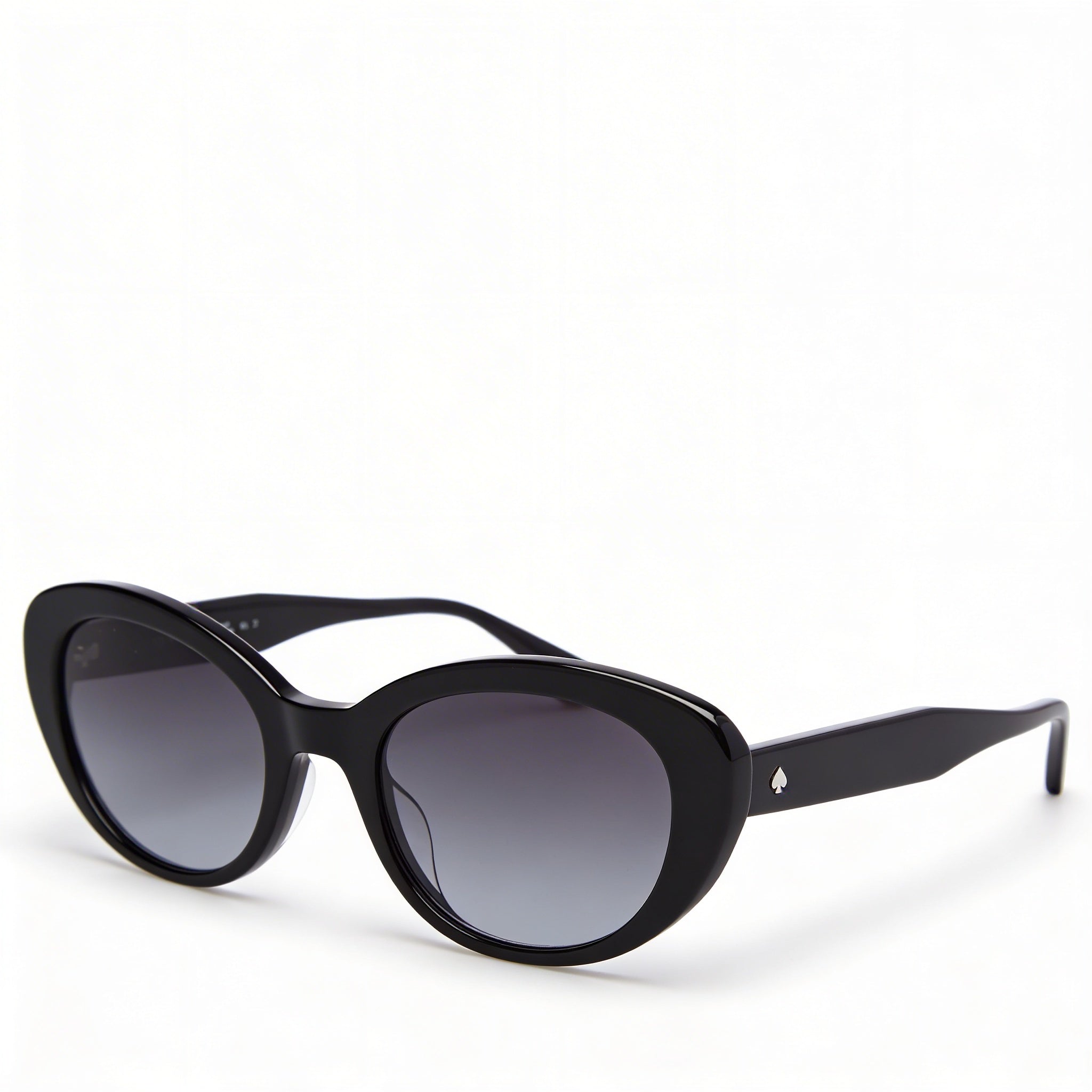 Kate Spade New York Crystal/S Women's Black ECO ACETATE Cat Eye Dark Grey Shaded UV Protection Sunglasses 51mm, Photo 1