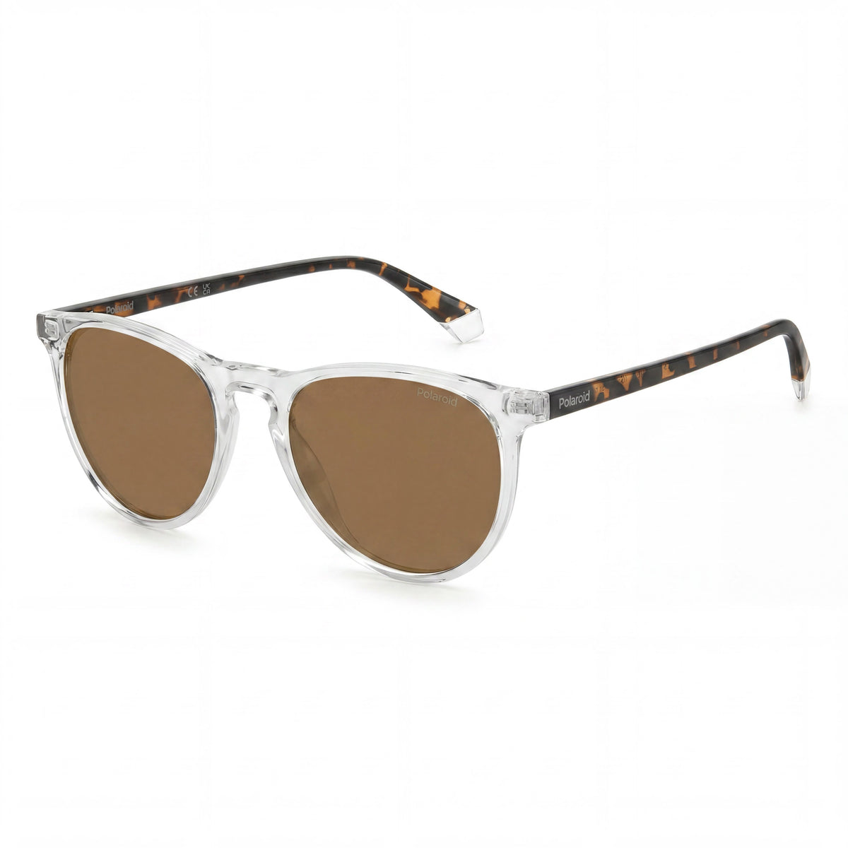 Polaroid Essential Women's Oval Polarized Polycarbonate Frame Tri Acetate Cellulose Lens Sunglasses Crystal Gold Bronze 54mm, Photo 1