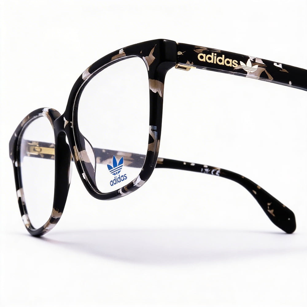 Gafas adidas Originals Modern para hombre con montura de plástico, Black Havana, lentes transparentes, talla 52-15-145