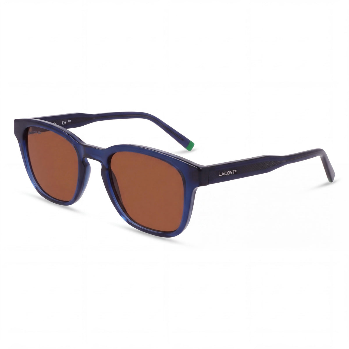 Lacoste Casual Men's Transparent Blue Plastic Sunglasses with Grigio Lenses, UV 400 Protection, 51mm, Photo 1