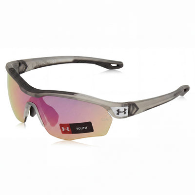 Under Armour Modern Unisex Crystal Grey Polyamide Non-Polarized Sunglasses, Violet Blue Multilayer Lenses, UV Protection, 99mm Lens Width