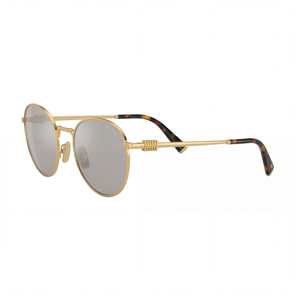 Gafas de sol polarizadas RX con montura metálica multicolor para mujer de Miu Miu, con efecto espejo gris claro y plateado, 100 % UV