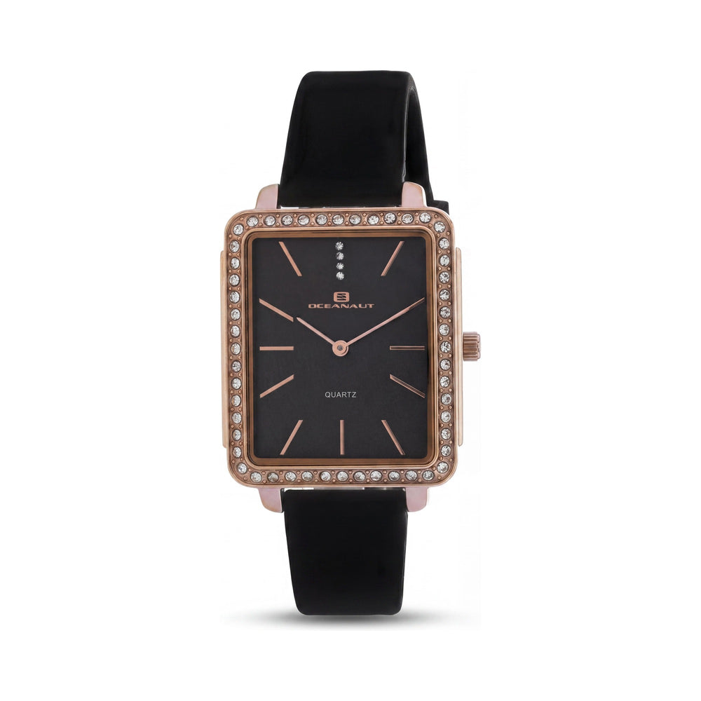 Reloj Oceanaut para mujer, de cuarzo, resistente al agua y con esfera negra
