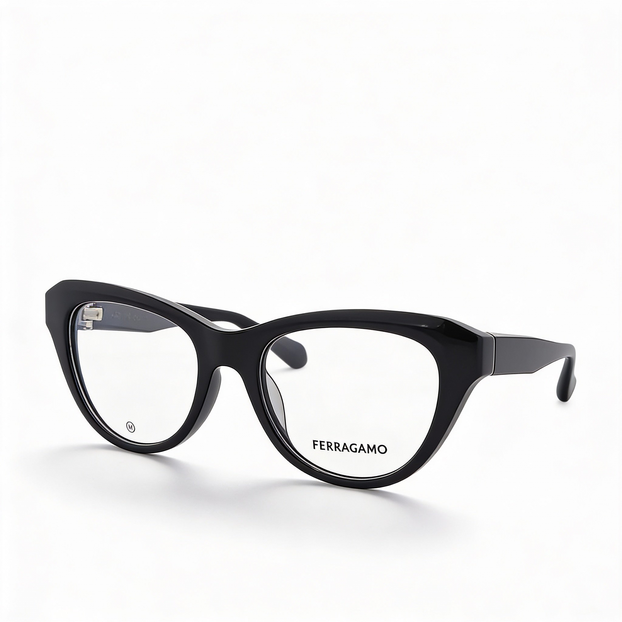 Ferragamo Sf2989e Men's Eyewear featuring Black Metal Frame and Clear Lenses (51mm Lens Width)