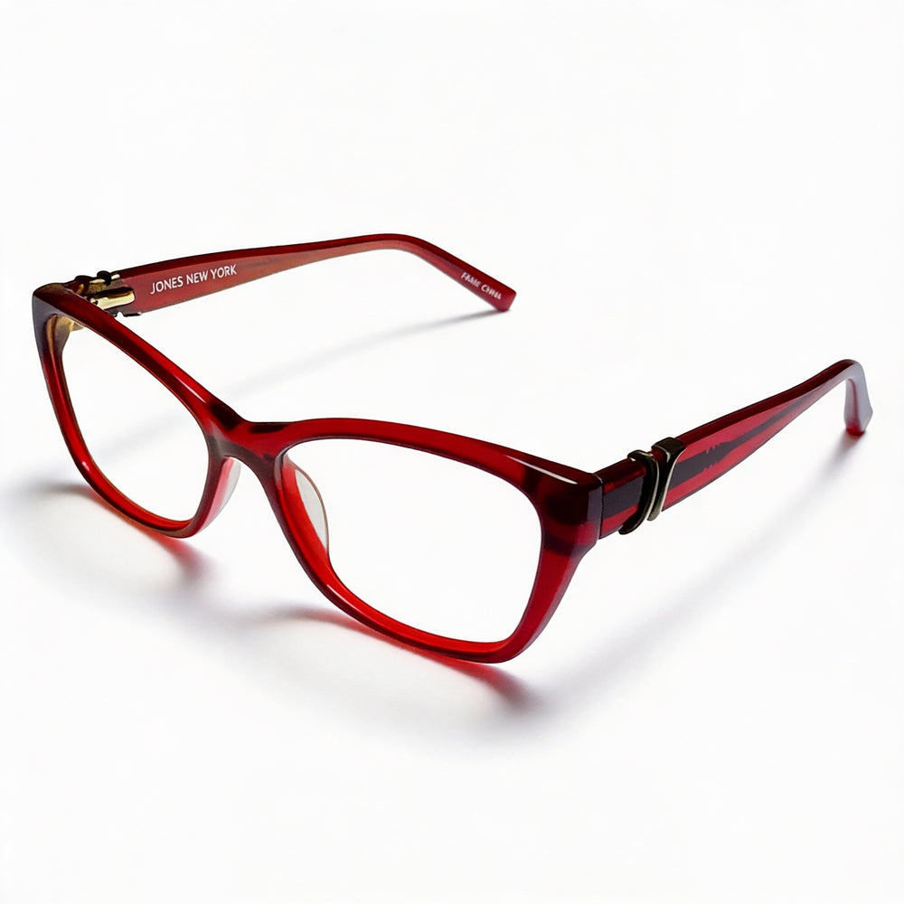 Gafas Jones New York J226 Petite para hombre, montura de plástico color burdeos, 50 mm