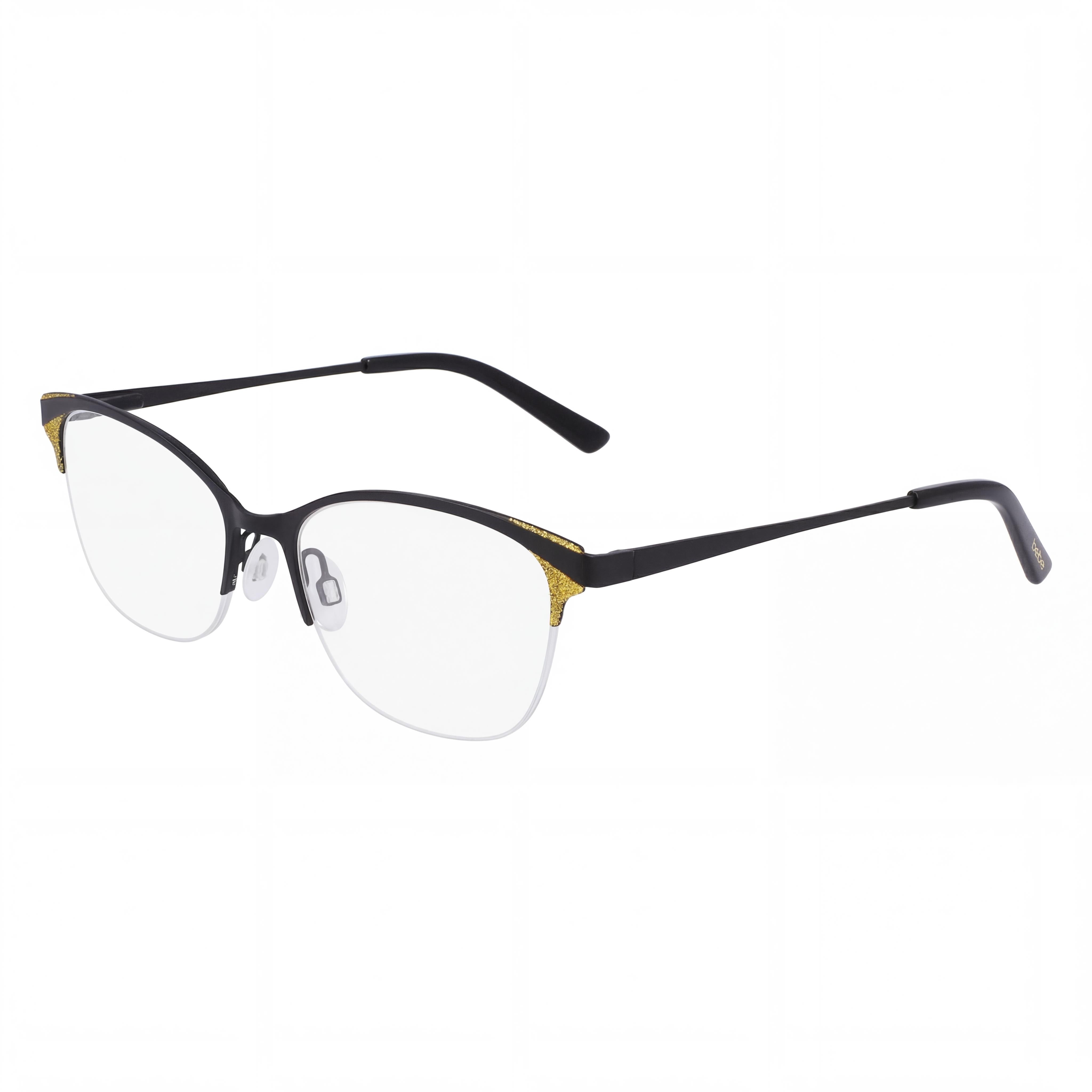 Bebe Bb5204 Men's Jet Metal Frame Eyewear with Clear Polycarbonate Lenses, 52-17-135mm, Photo 1
