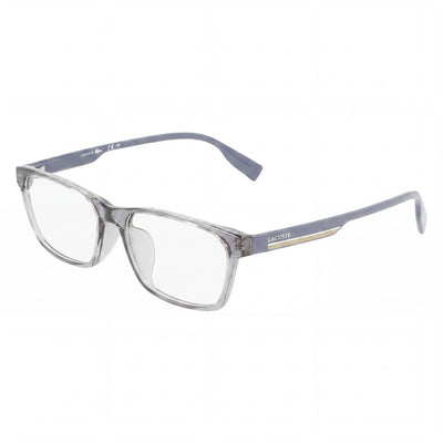 Lacoste Men's L2930LB Rectangular Injected Frame Sunglasses, Grey Frame with Grey Polycarbonate Lenses, 54mm