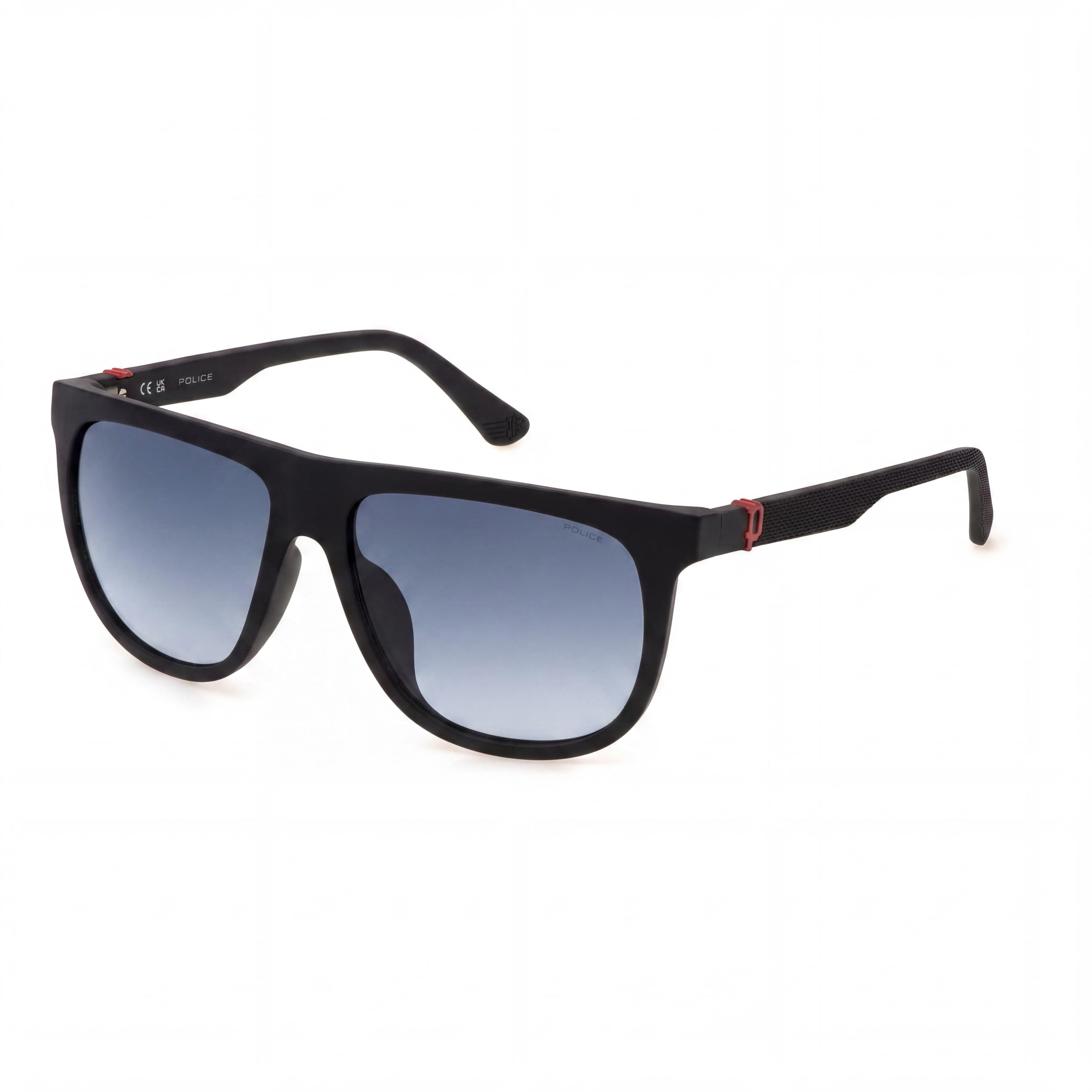 Gafas de sol Police Casual para hombre, inyectadas, sanblasteadas, doradas, azul mate, con lentes no polarizadas con degradado azul, Photo 1