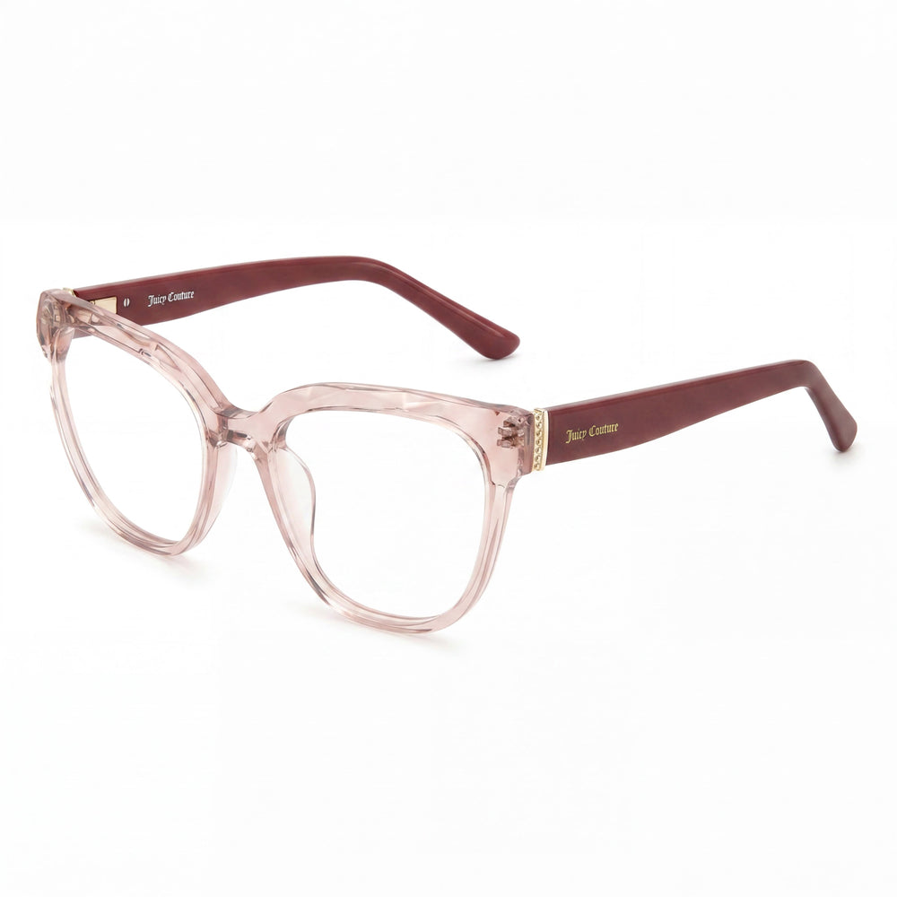 Juicy Couture Fashion Women's Eyeglasses with Burgundy Plastic Frame and Non- Lenses, 52mm