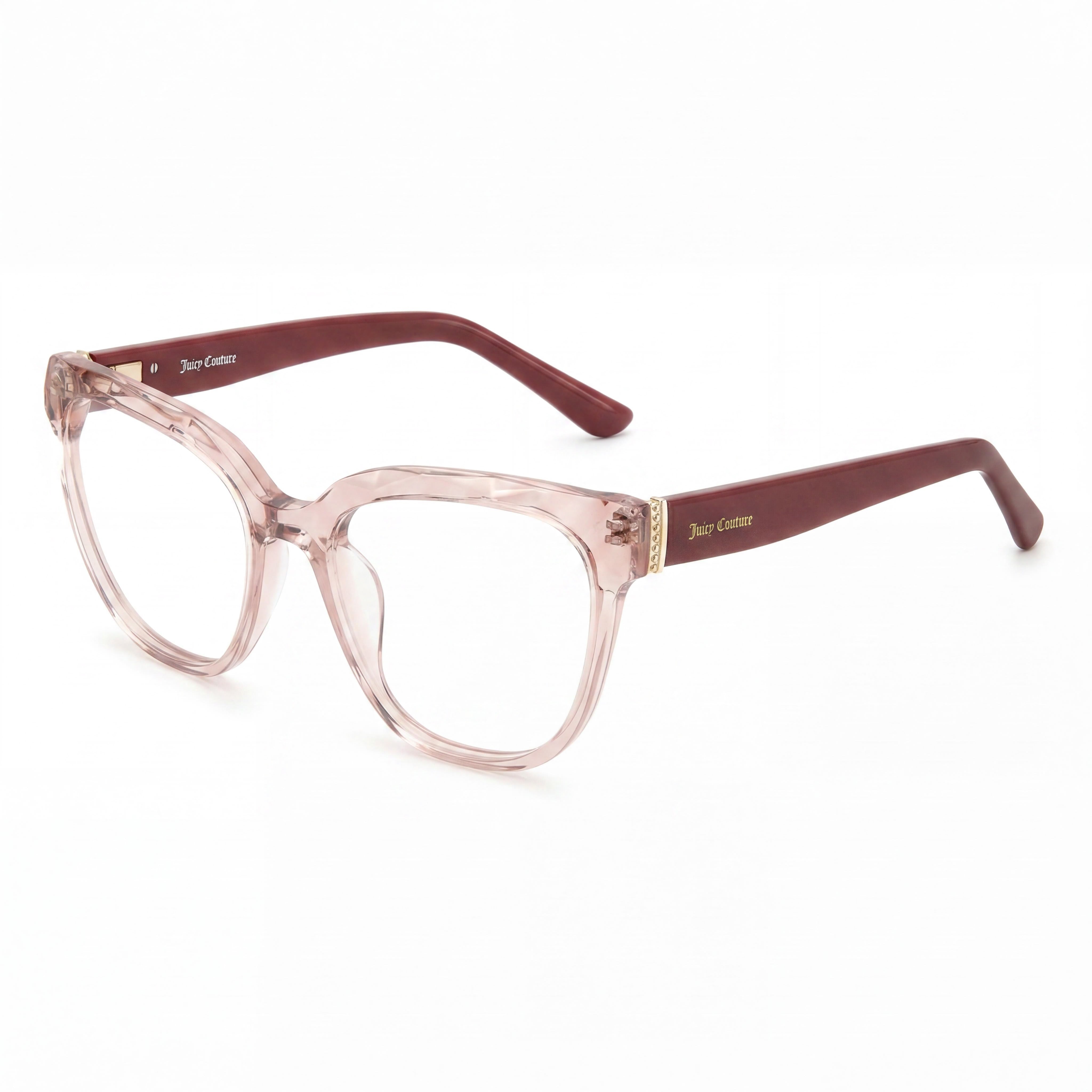 Juicy Couture Fashion Women's Eyeglasses with Burgundy Plastic Frame and Non- Lenses, 52mm, Photo 1