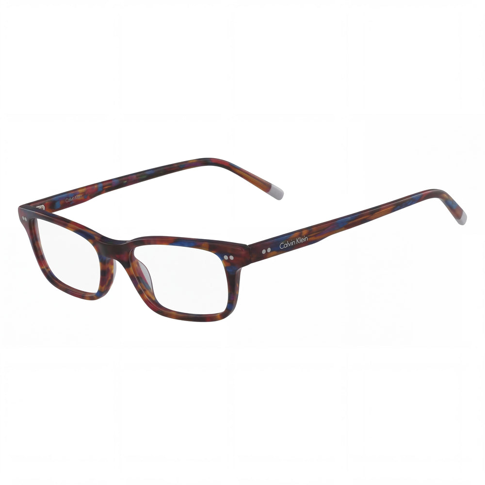 Calvin Klein Classic Women's Striped Burnt Blue Plastic Eyeglasses 51-17-145mm