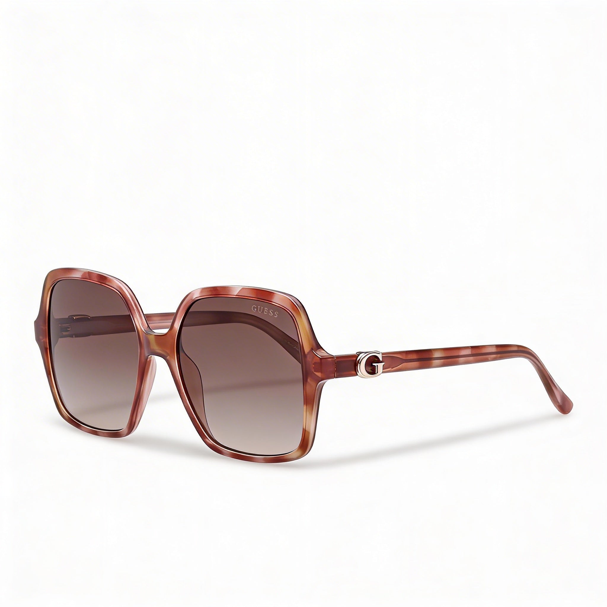 Guess Modern Women's Plastic Light Brown Avana Frame Gradient Brown Lens UV Protection Sunglasses 57-17-140, Photo 1
