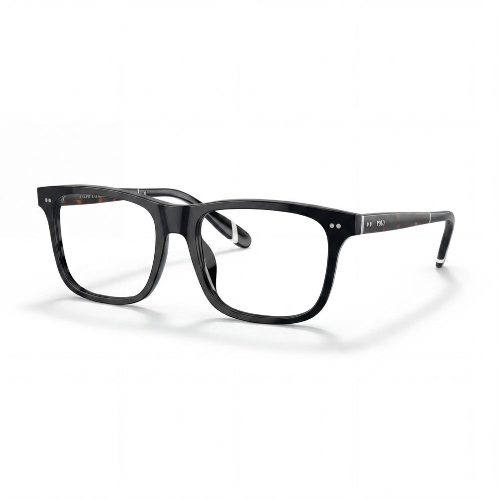 POLO RALPH LAUREN Ph2270u Universal Fit Women's Acetate Rectangular Shiny Black Eyeglass Frames 56mm