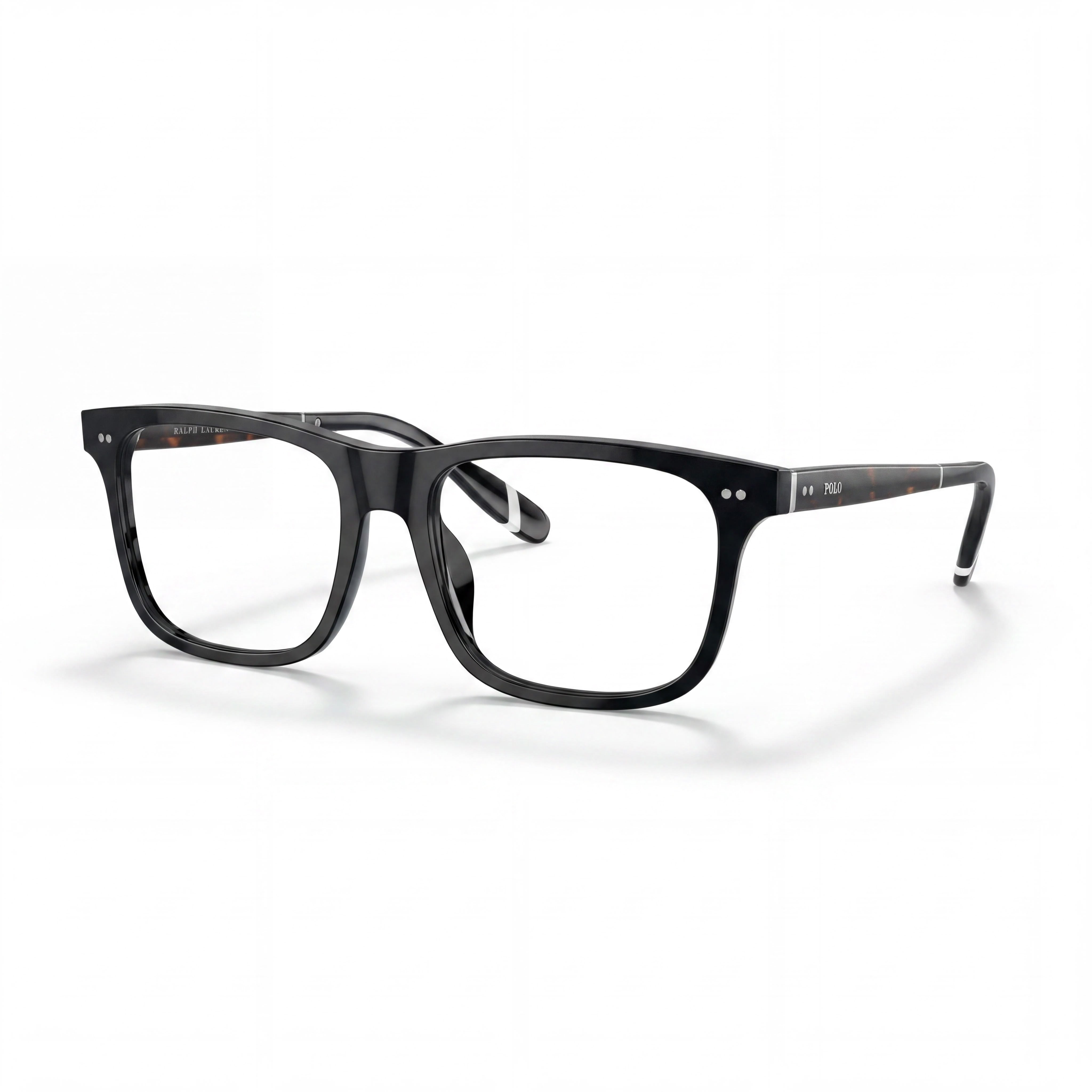 POLO RALPH LAUREN Ph2270u Universal Fit Women's Acetate Rectangular Shiny Black Eyeglass Frames 56mm, Photo 1