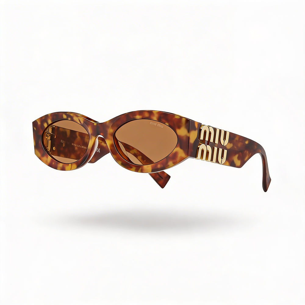 Miu Miu MU 11WS Women's Multicoloured Plastic Frame Brown Lens 100% UV Protection Sunglasses 54mm