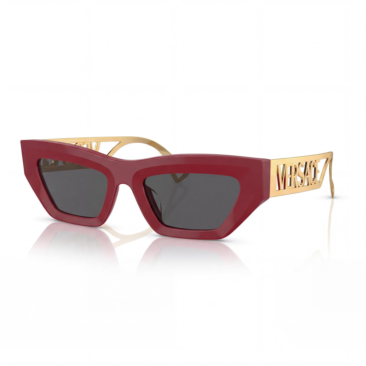 Versace Contemporary Unisex Multicolor Acetate Dark Grey UV Protected Non-Polarized Sunglasses 53mm, Photo 1