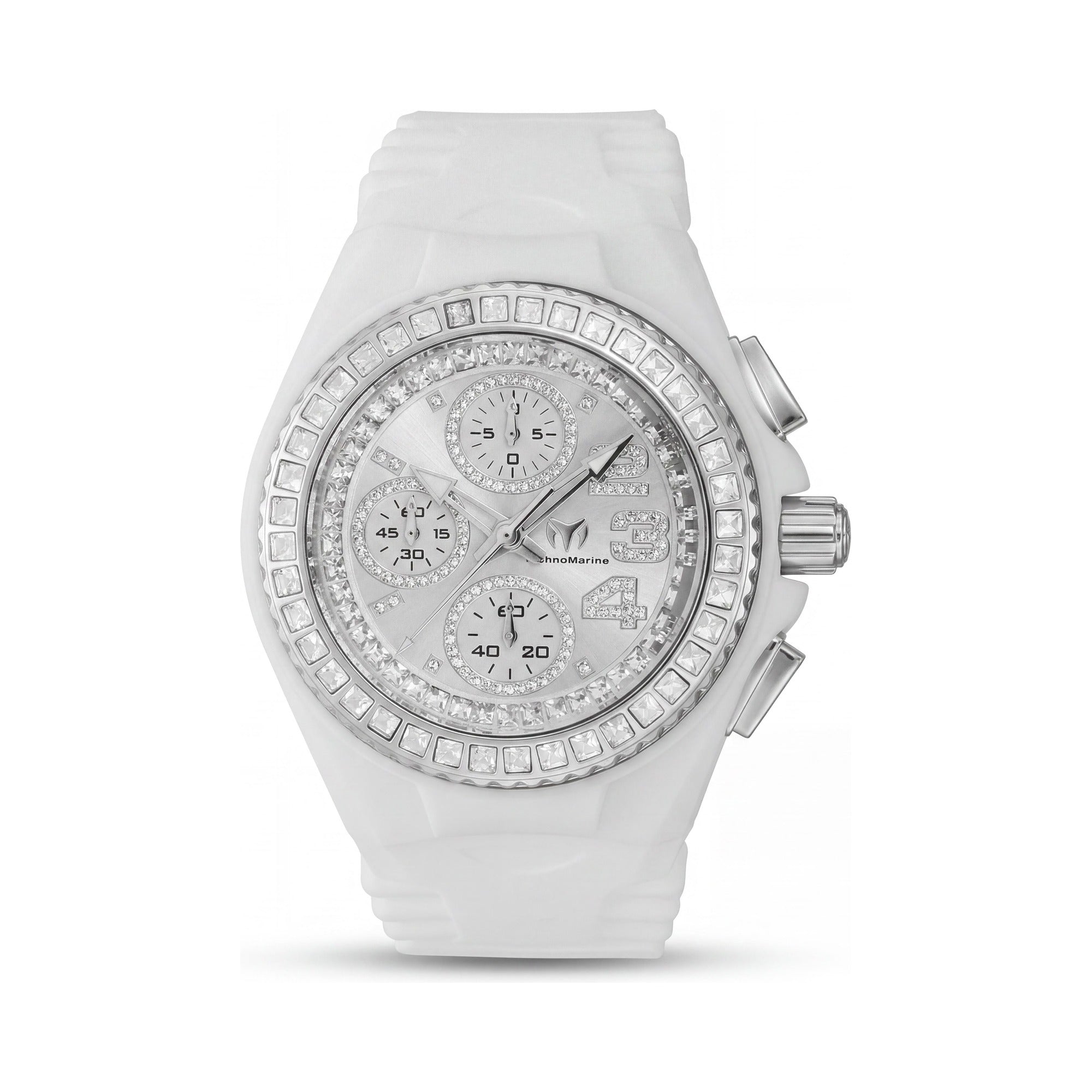 Technomarine Cruise TM-121193 Unisex Chronograph Stainless Steel Silver Dial Silicone Strap Watch 40mm, Photo 1