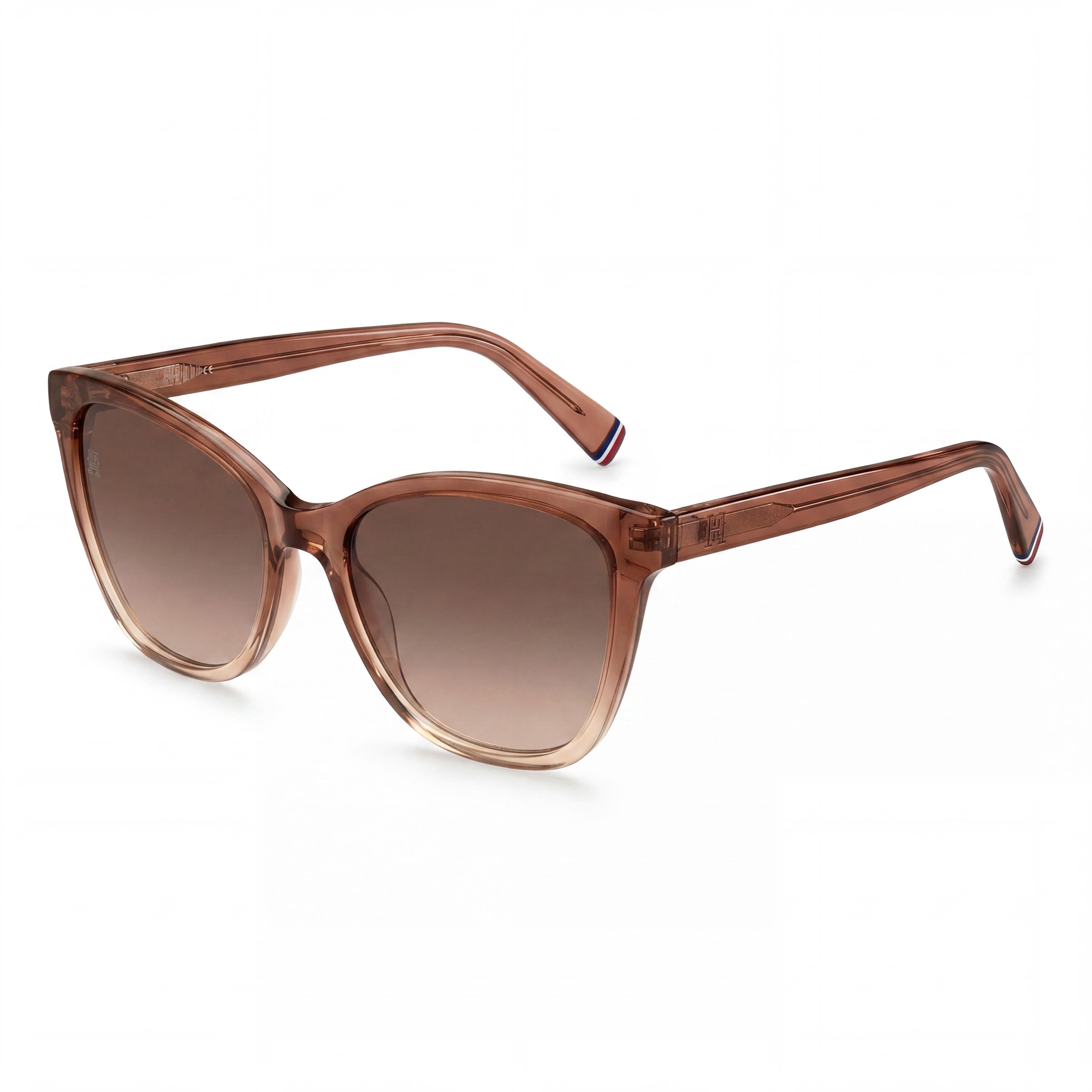 Tommy Hilfiger Th 1981/S Women's Nude Plastic Frame UV Protection Sunglasses Brown Shaded 54mm, Photo 1