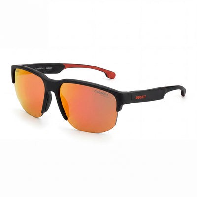 Carrera Ducati CARDUC 028/S Gafas de Sol Rectangulares Unisex de Acetato con Protección UV Negro Rojo 63mm