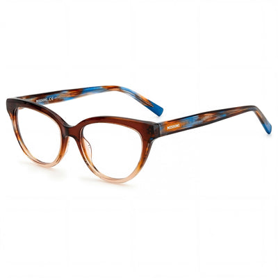 Gafas de sol Missoni Mis 0091 para mujer, estilo moderno, de acetato, con montura de cuerno marrón y lentes de policarbonato, 52 mm