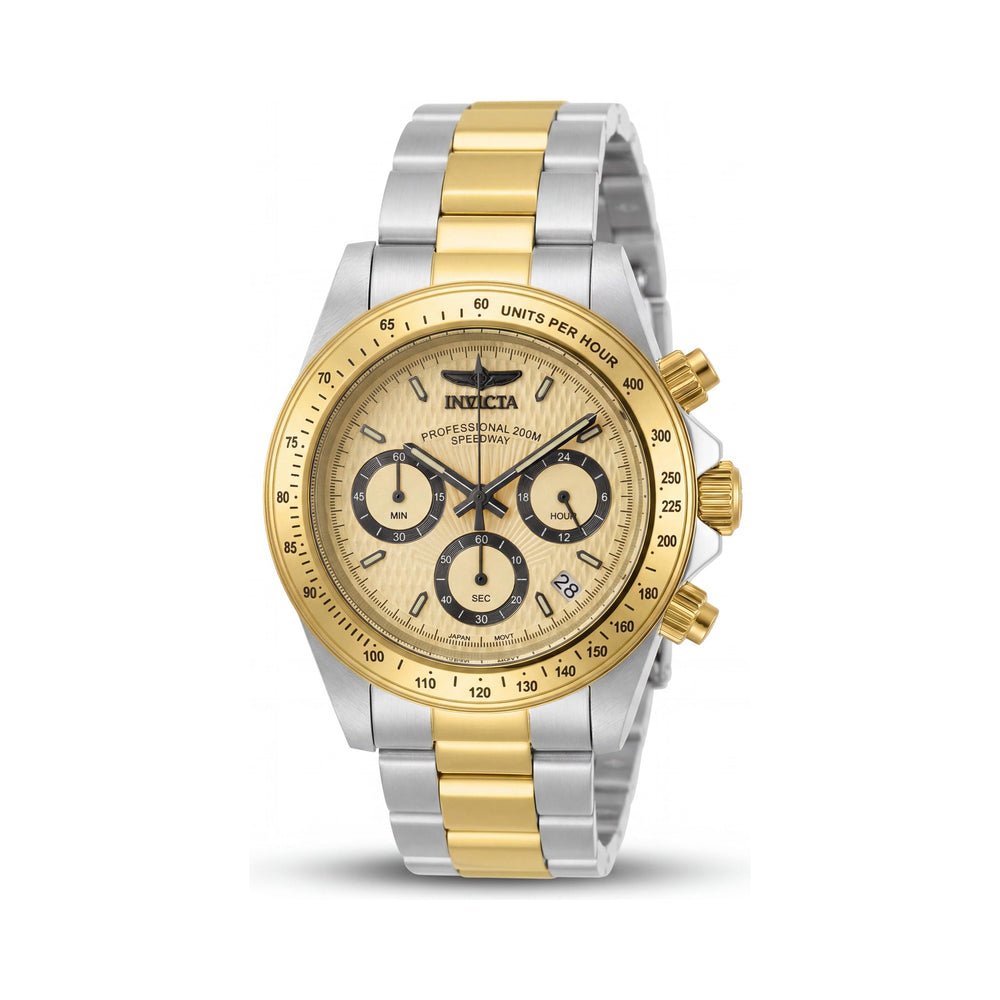 Invicta 14930 Cronógrafo Reloj de Acero Inoxidable Dorado de Dos Tonos de 39 mm para Hombre con Detalles Bañados en Oro de 18k y Esfera Dorada