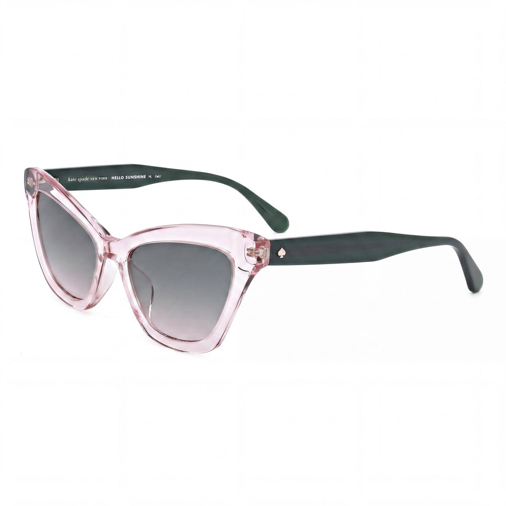 kate spade new york Gafas de sol sostenibles para mujer ECO ACETATE de color rosa con protección UV, lentes verdes rosas, 54 mm