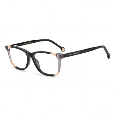 Carolina Herrera Modern Women's Square Acetate Black Nude Eyeglasses (Lens 53, Bridge 14, Temple 145)