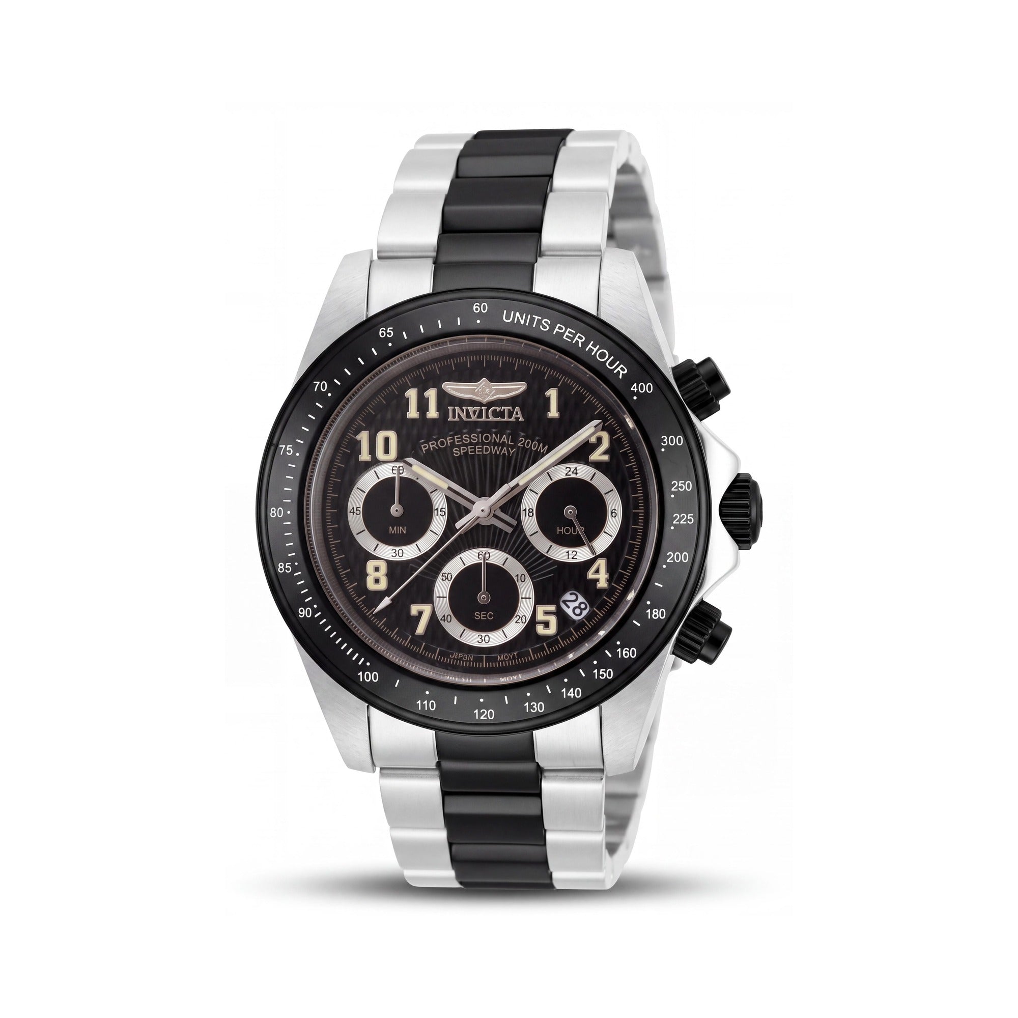 Invicta Speedway Men's Chronograph Quartz Watch Silver-Tone & Black Stainless Steel, Photo 1