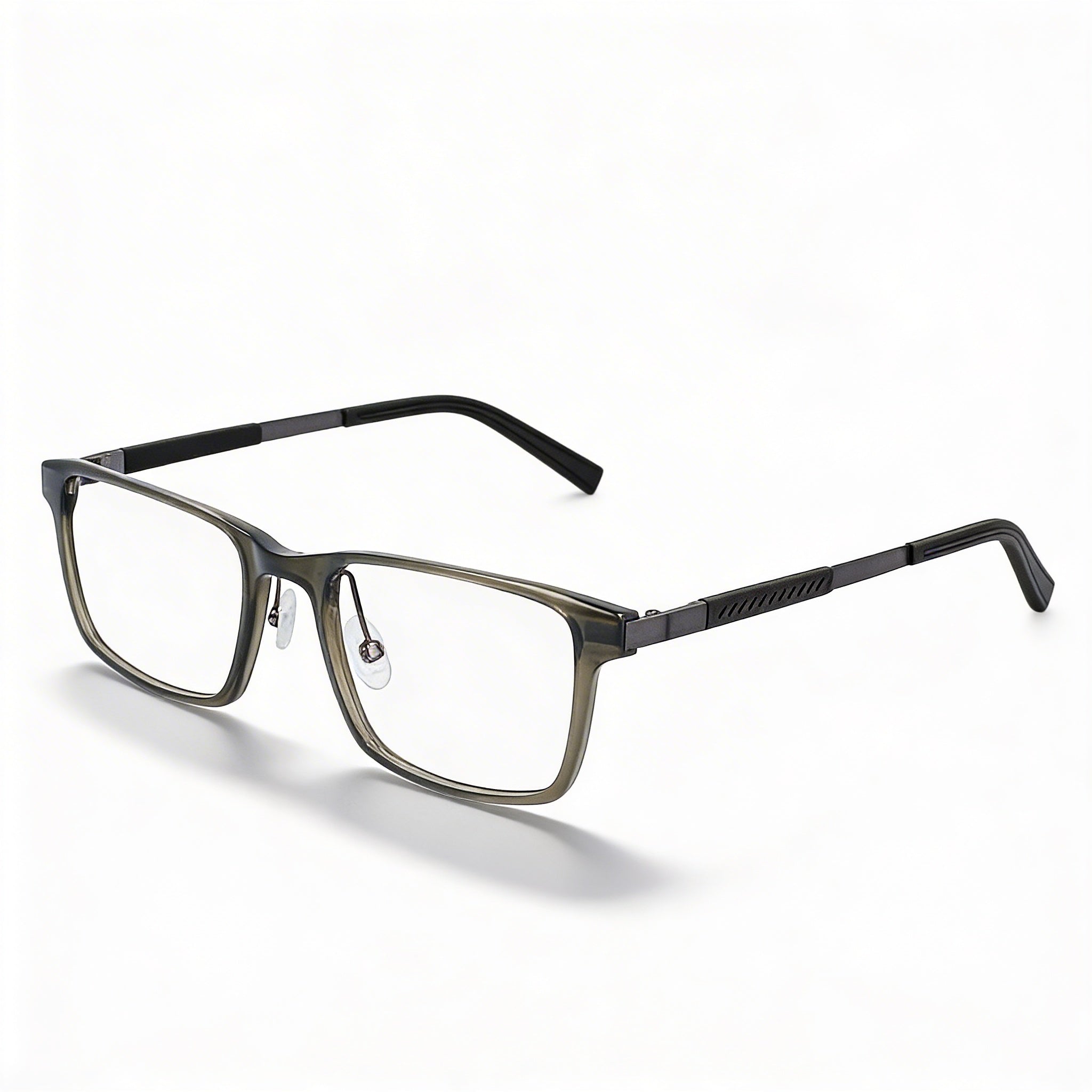 Flexon Modern Unisex Alloy Steel Non-polarised Grey Crystal 55mm, Photo 1