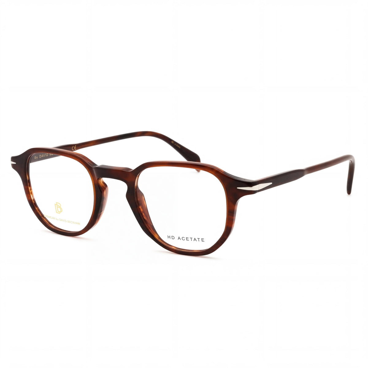 David Beckham DB 1140 Brown Horn Rectangle Eyeglasses for Men, Acetate, Photo 1