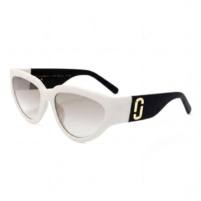 Marc Jacobs Modern Women's White Black Plastic Frame UV Protected Non-Polarized Sunglasses Lens Width 57mm