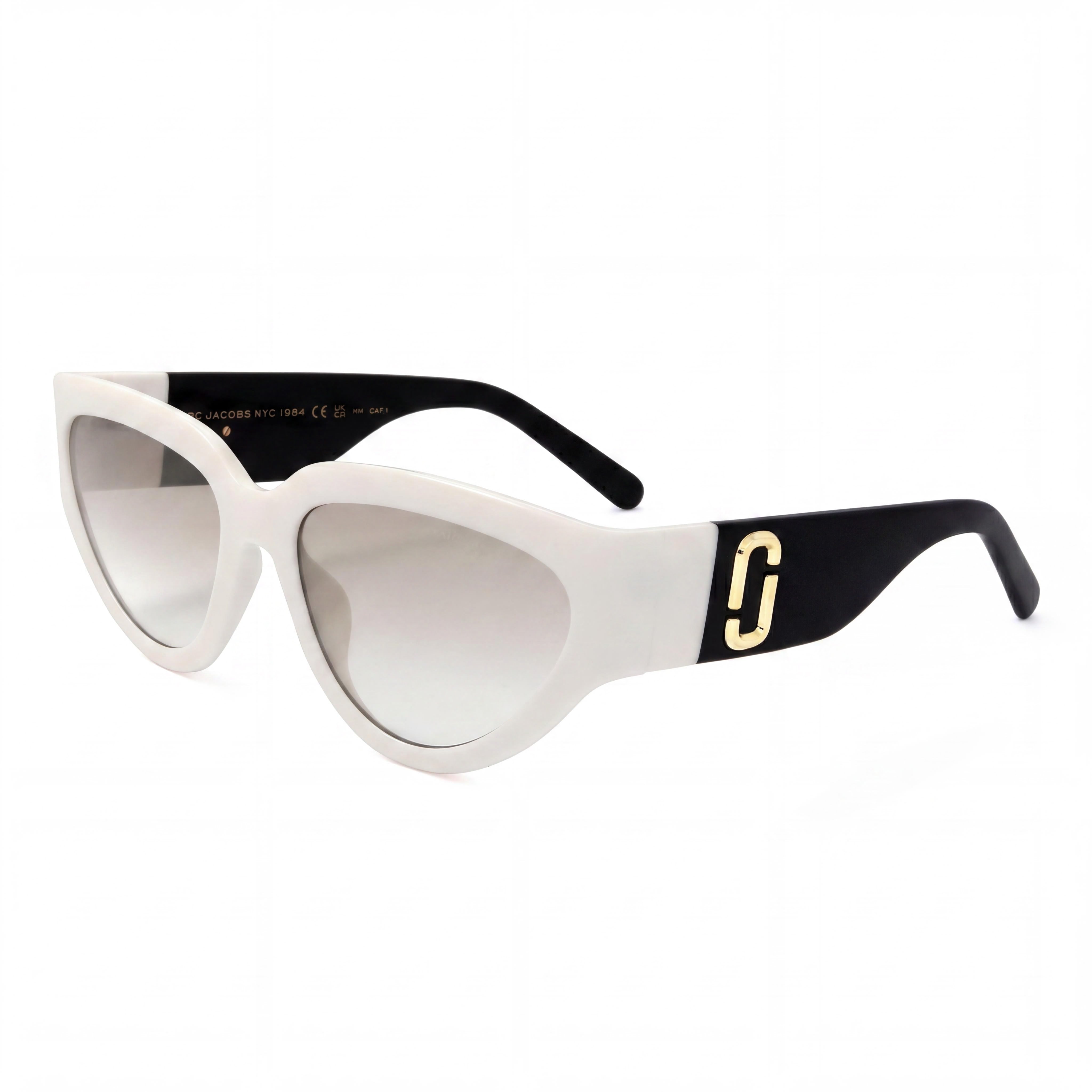 Marc Jacobs Modern Women's White Black Plastic Frame UV Protected Non-Polarized Sunglasses Lens Width 57mm, Photo 1