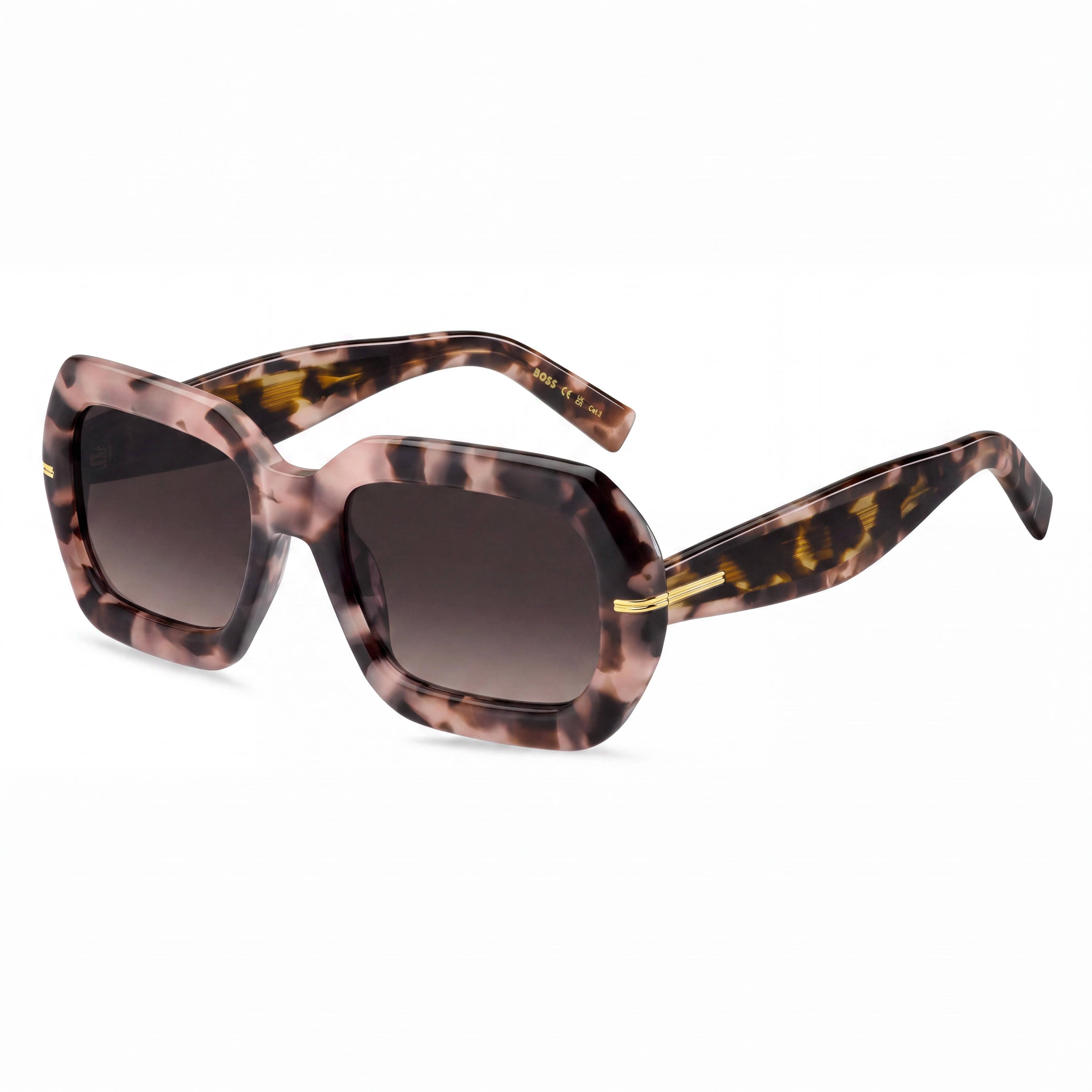Gafas de sol de acetato BOSS 1732/G/S rosa habana con protección UV y lentes marrones degradadas de 54 mm para mujer de Hugo Boss, Photo 1