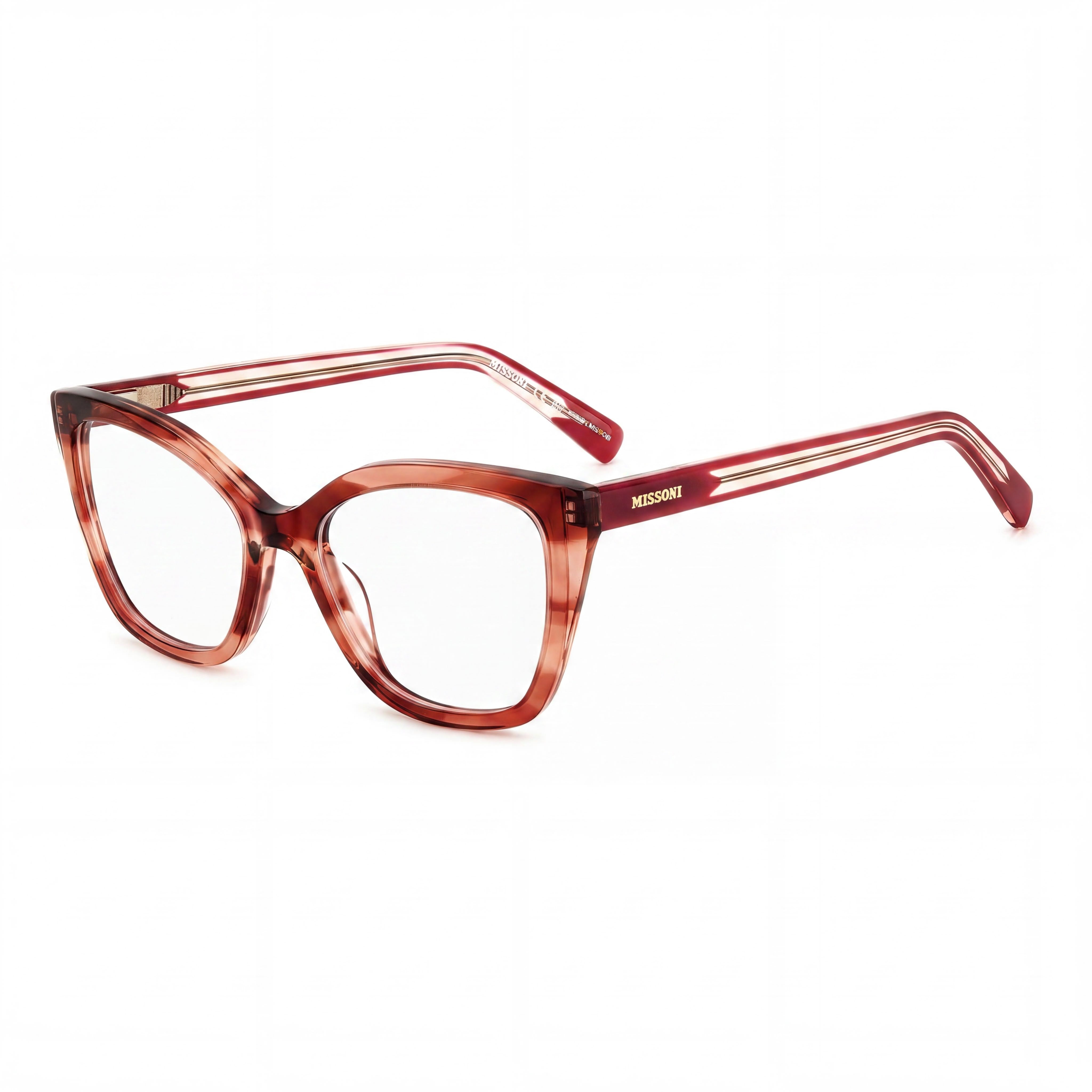 Montura de gafas de acetato rojo de cuerno Missoni casual para mujer con ancho de lente de 51 mm, puente de 17 mm, patilla de 145 mm, Photo 1
