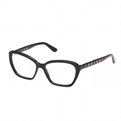 Gafas Guess GU50115 Rectangulares Negras Brillantes para Mujer, Plástico 54mm