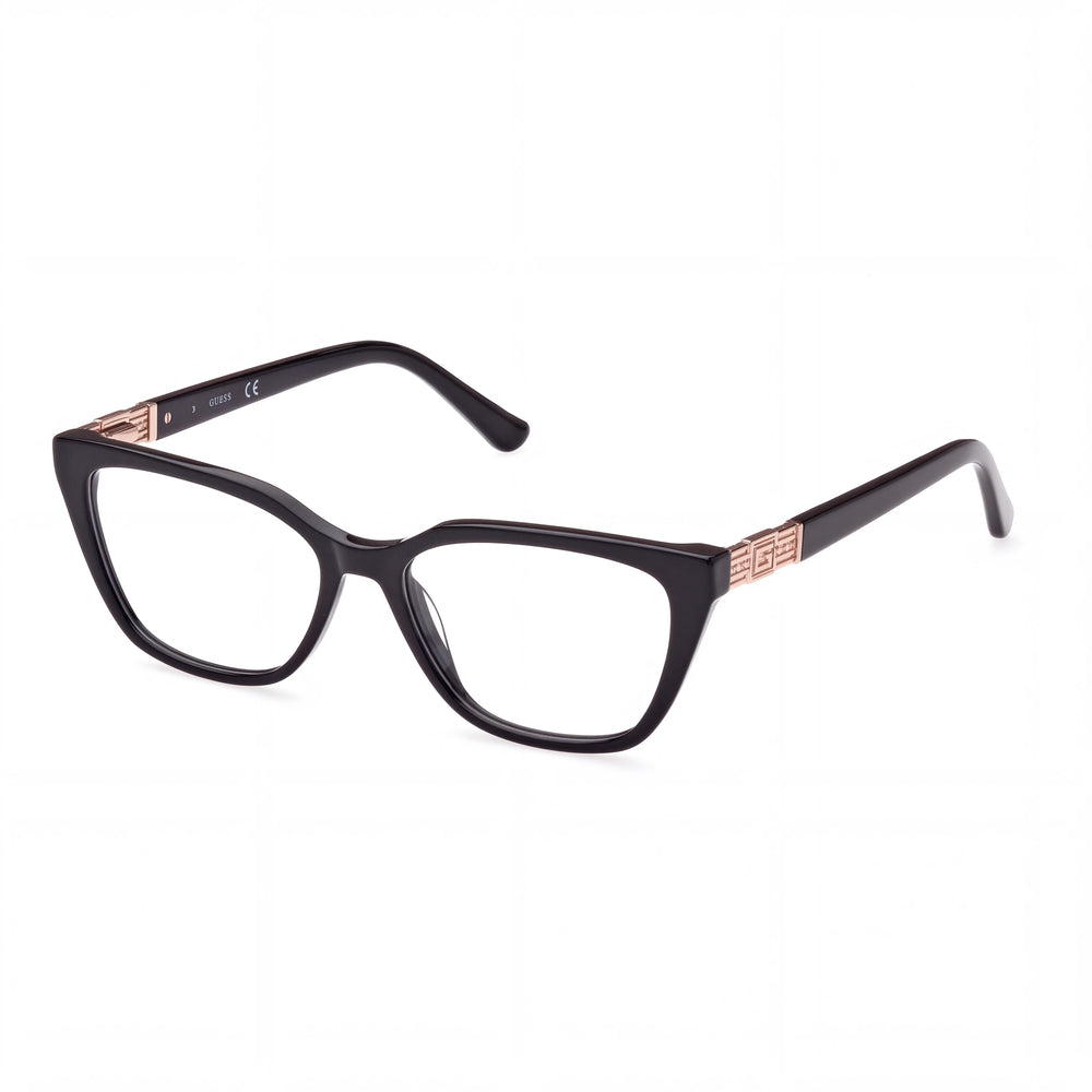 Gafas de sol casuales GUESS Gu2941 para mujer, de plástico negro brillante, sin polarizar, con lentes de acetato / metal de aleación, 51 mm
