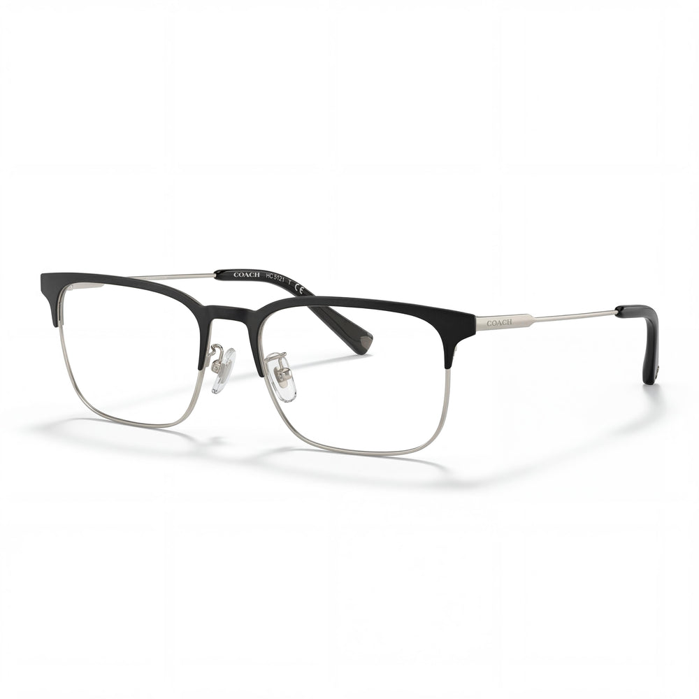 Coach Women's Hc 5121 Metal Rectangular Eyeglass Frames Matte Light Gold Matte Black 56mm